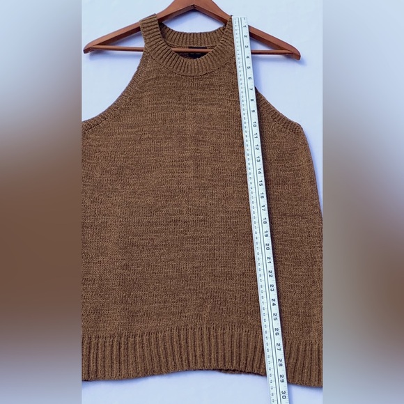 WORTHINGTON Womens Sweater Sz. Large Coco Brown Exposed Shoulders Warm Weather - Picture 4 of 9